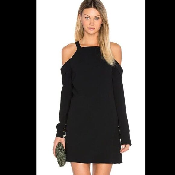 Tibi Black Off the Shoulder Mini Dress - Picture 2 of 10